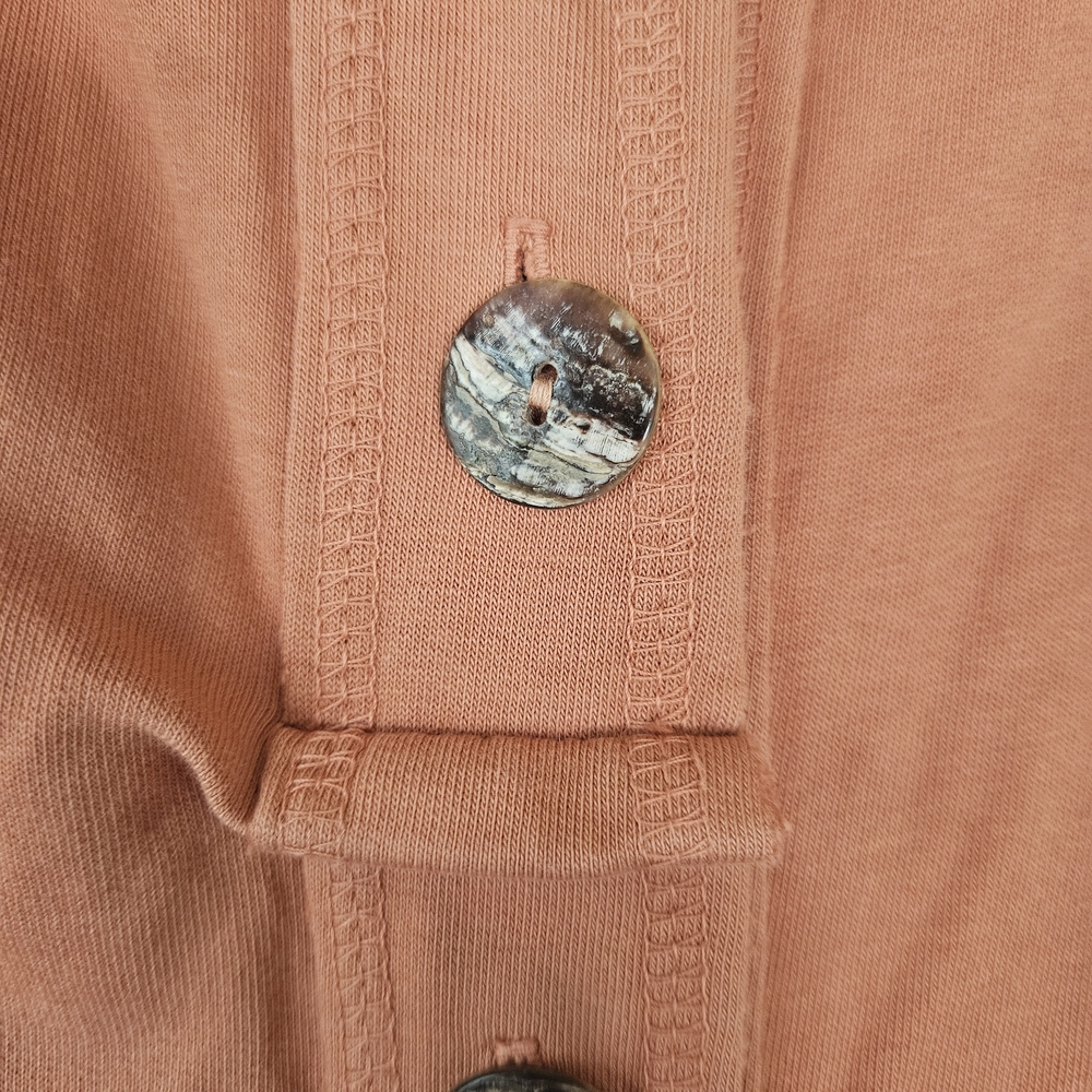 Color Me Cotton Alissa Duster Coat Rust Orange Asymmetrical Lagenlook Small - Picture 4 of 8